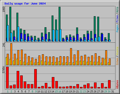 Daily usage for June 2024