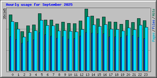 Hourly usage for September 2025