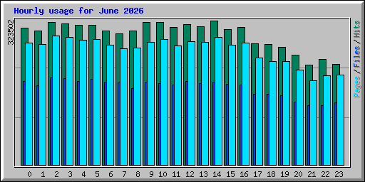 Hourly usage for June 2026